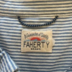 Men’s Faherty Blue Striped Shirt